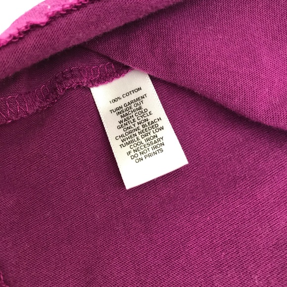 3/20$ - LOFT Purple Magenta Longsleeve with Floral - Picture 4 of 5